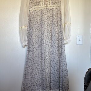 1970s prairie Gunne sax dress